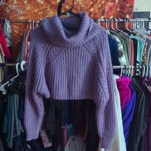Fashion Nova Lavender Cowl Neck Sweater